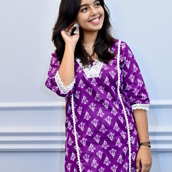 Royal vibe purple 3piece suit set